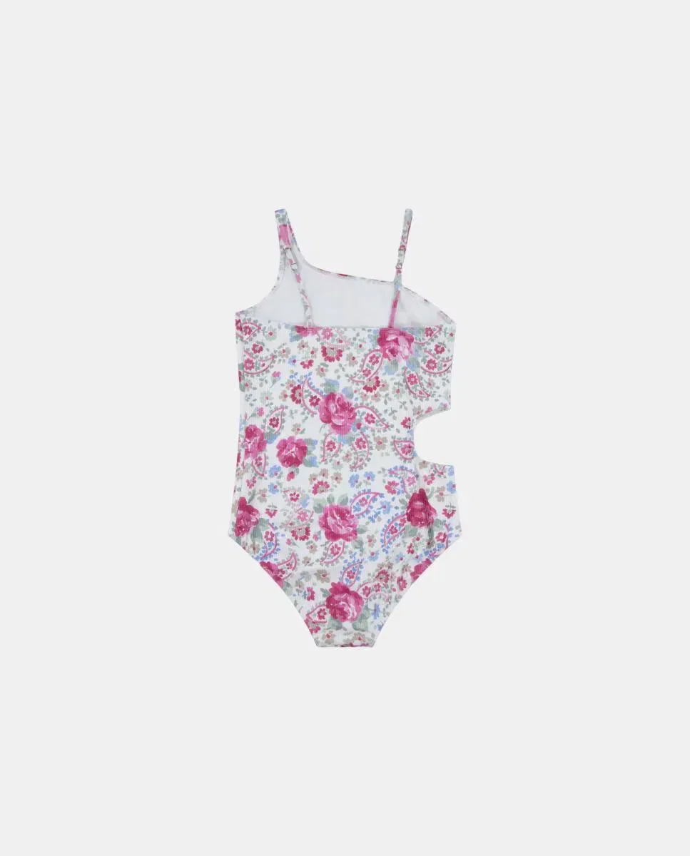 Детский купальник для девочек с асимметричным кроем Abercrombie Kids, Blanco — фото 2