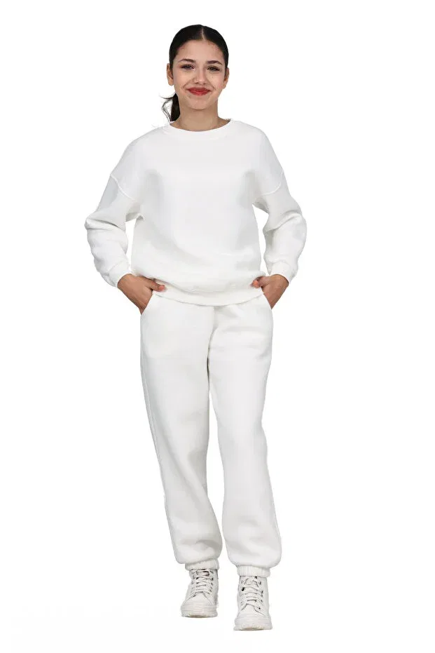 Детский комплект свитшота и брюк хлопковый Erdem Kids, Ecru