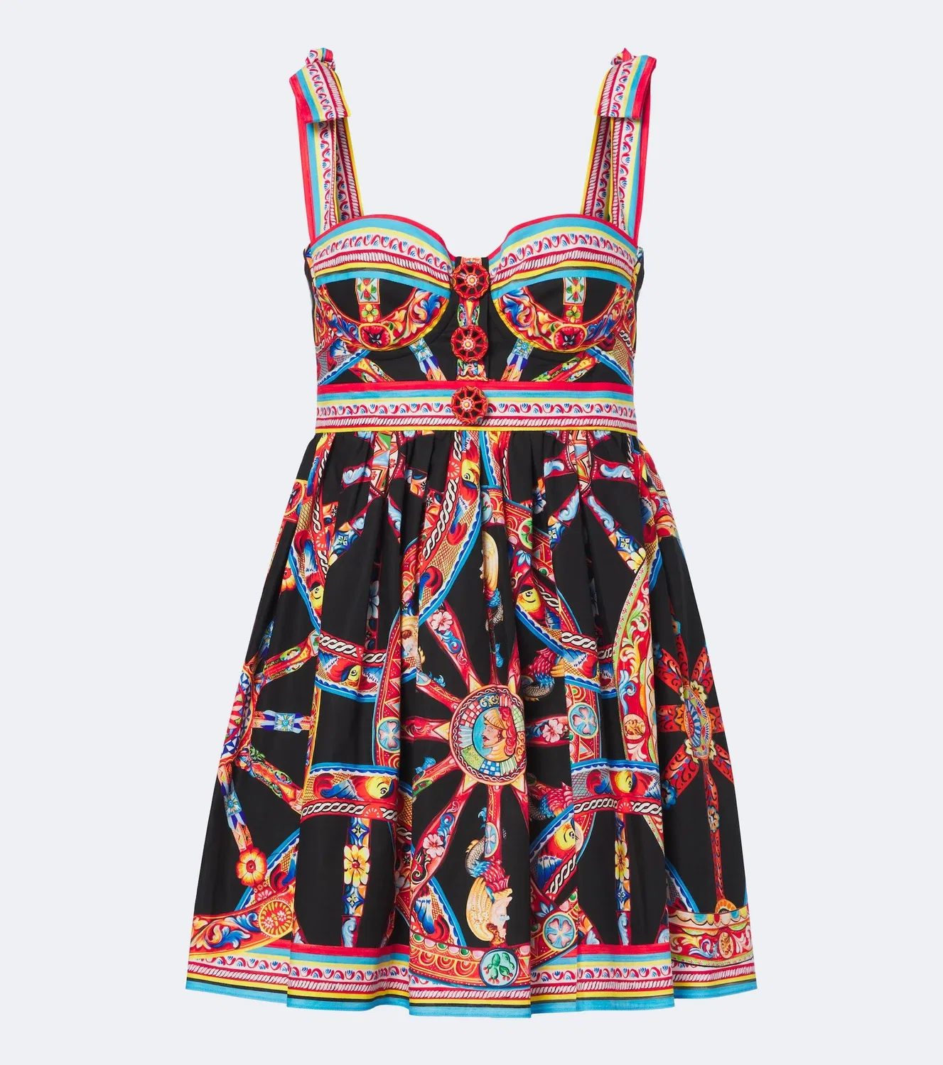 Каретто хлопковое мини-платье Dolce & Gabbana, белый
