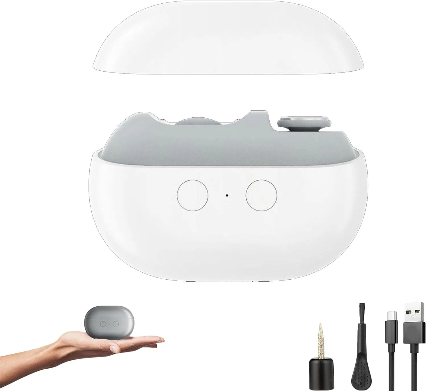 Умные щипчики для ногтей Easyclip с LED-подсветкой (белые) Waqqys, White
