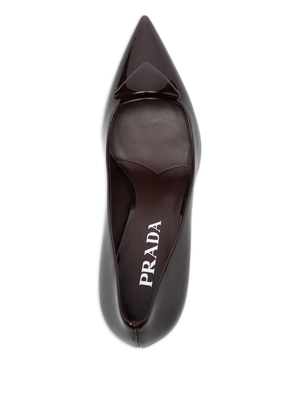 Туфли-лодочки из лакированной кожи на каблуке 70 мм Prada, красный — фото 4