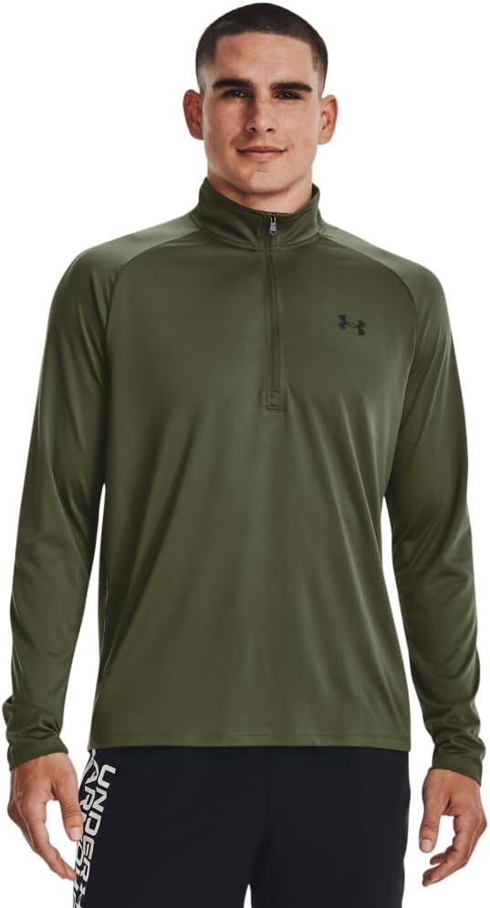 

Футболка Under Armour Men's Tech 2.0 ½ Zip, (392) Marine Od Green/Black, Черный, Футболка Under Armour Men's Tech 2.0 ½ Zip, (392) Marine Od Green/Black