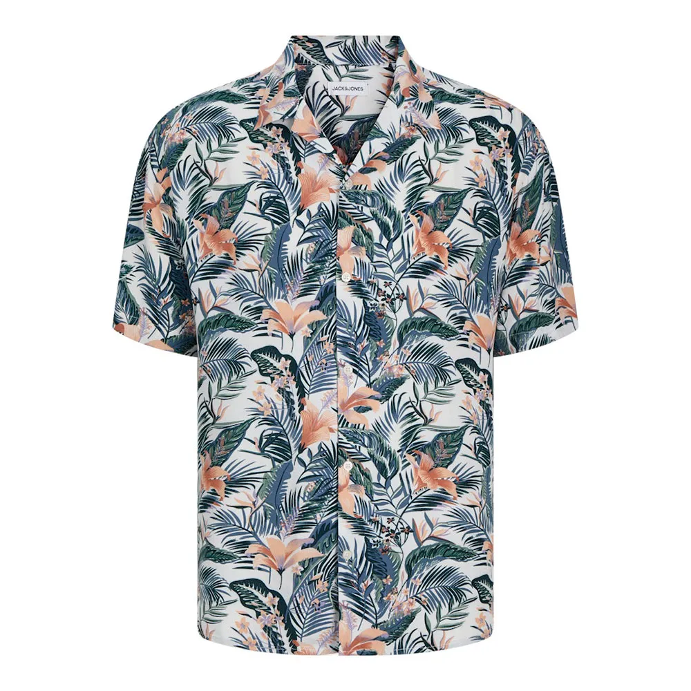 

Рубашка с коротким рукавом Jack & Jones Jeff Tropical Aop Resort, белый