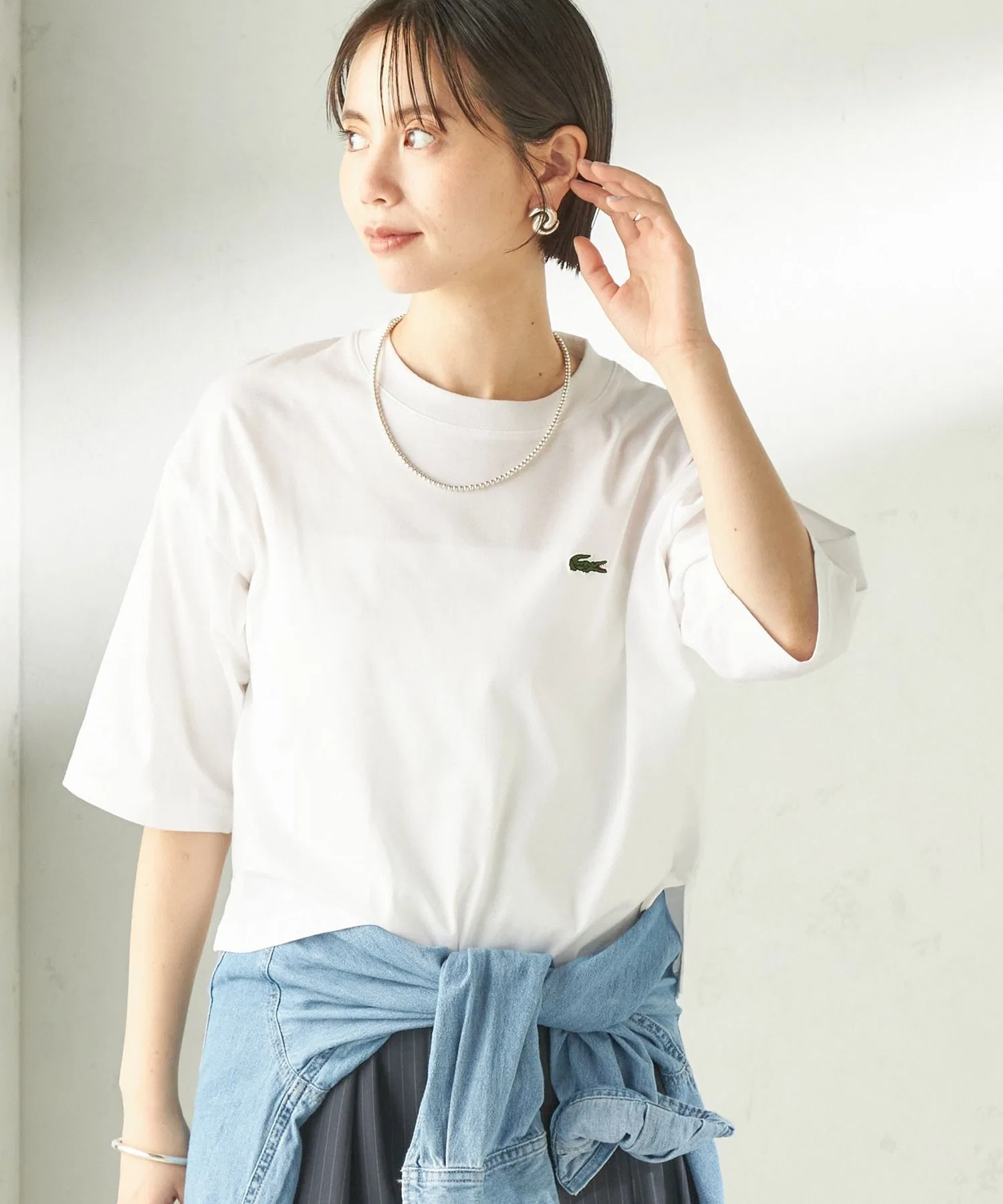 Футболка LACOSTE, Casual, Белая