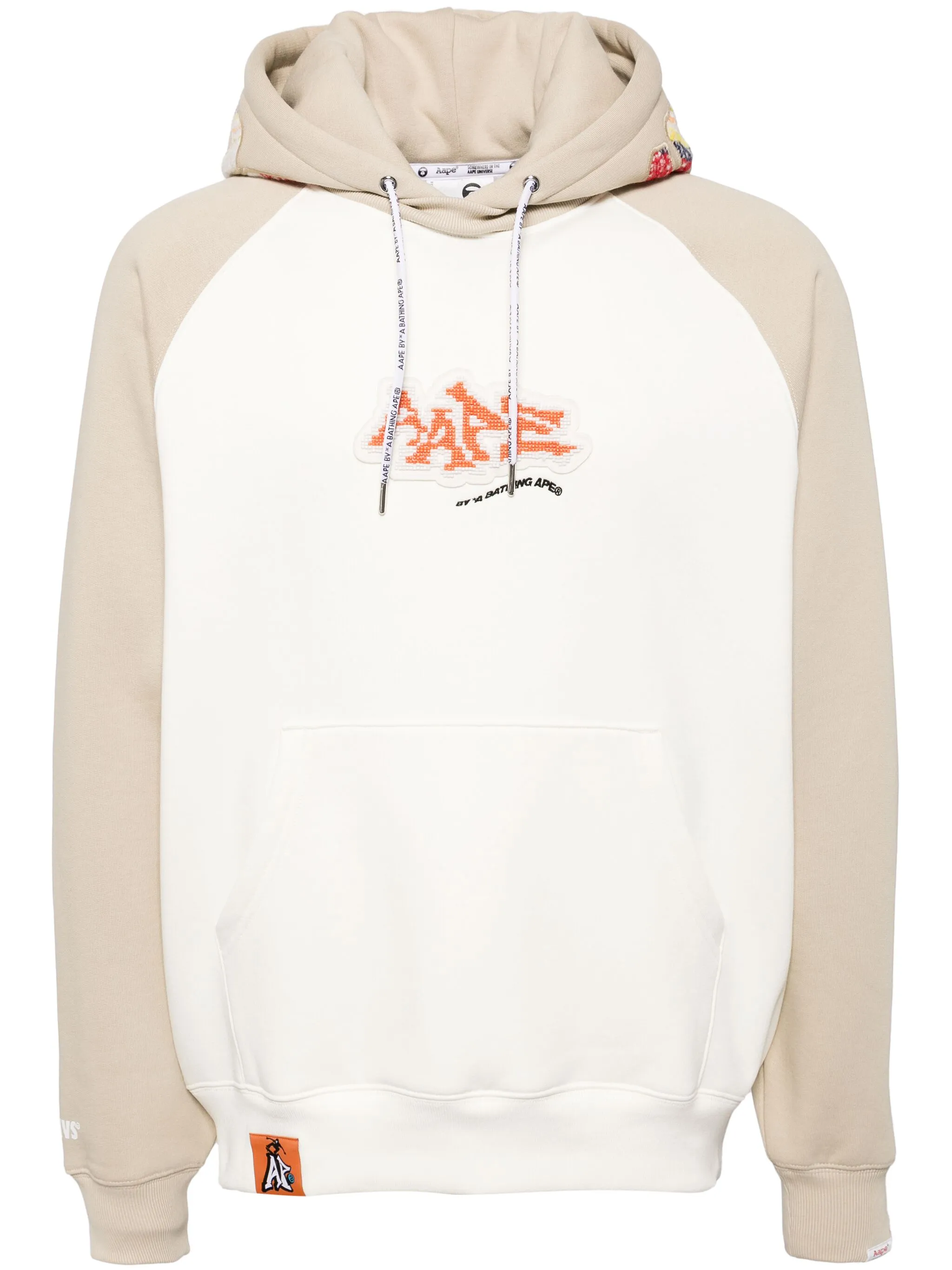 

Худи с нашивкой-логотипом Aape By A Bathing Ape, кремовый