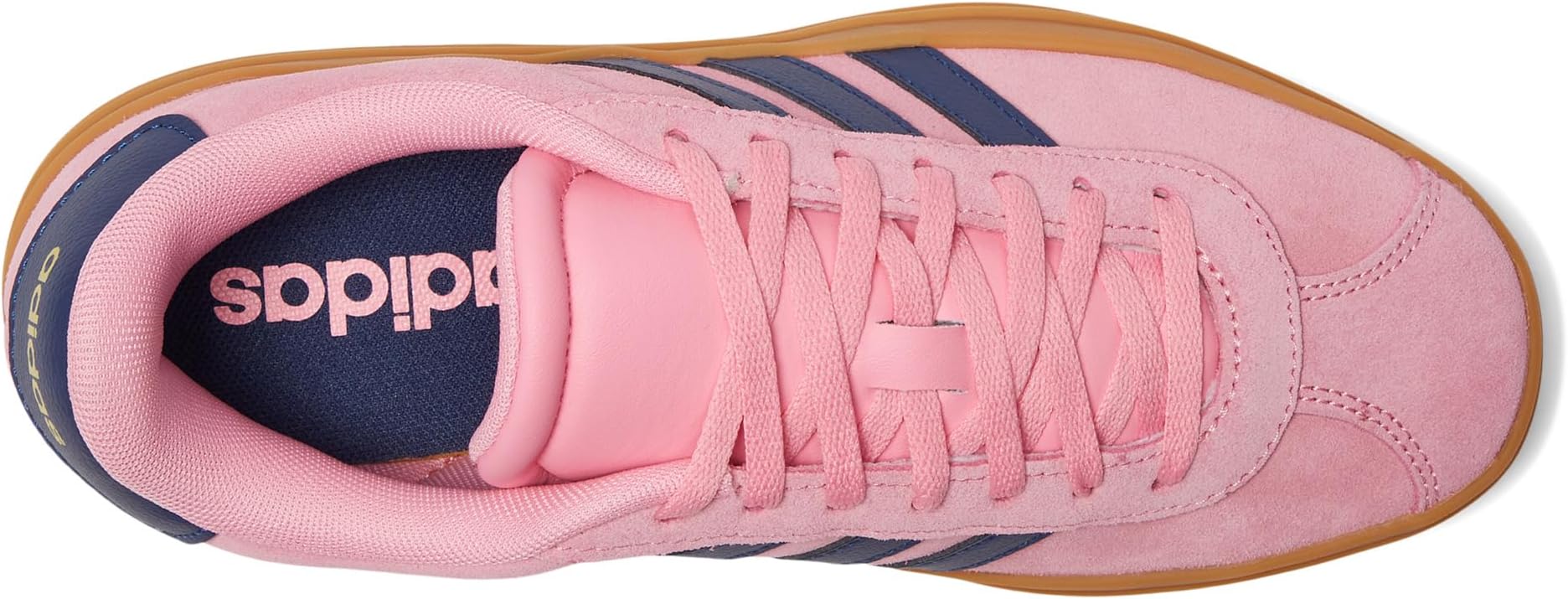 Кроссовки Adidas Kids VL Court Bold Shoes, Bliss Pink/Dark Blue/Gold Metallic — фото 2