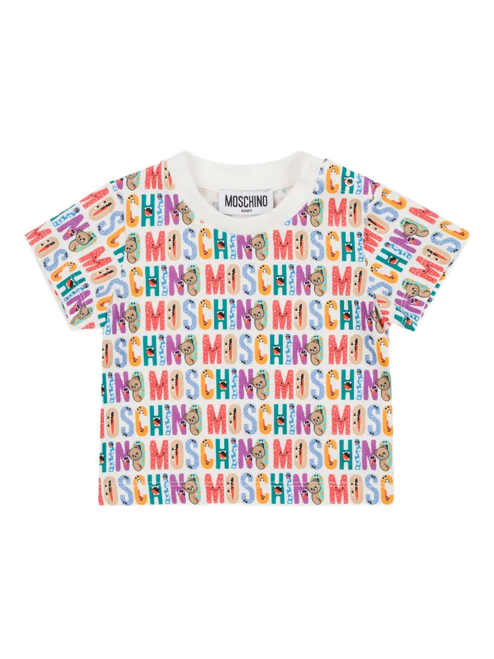 

Футболка с логотипом Moschino Kids, белый