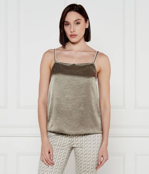 

Атласная футболка Regular fit Marc Cain, хаки