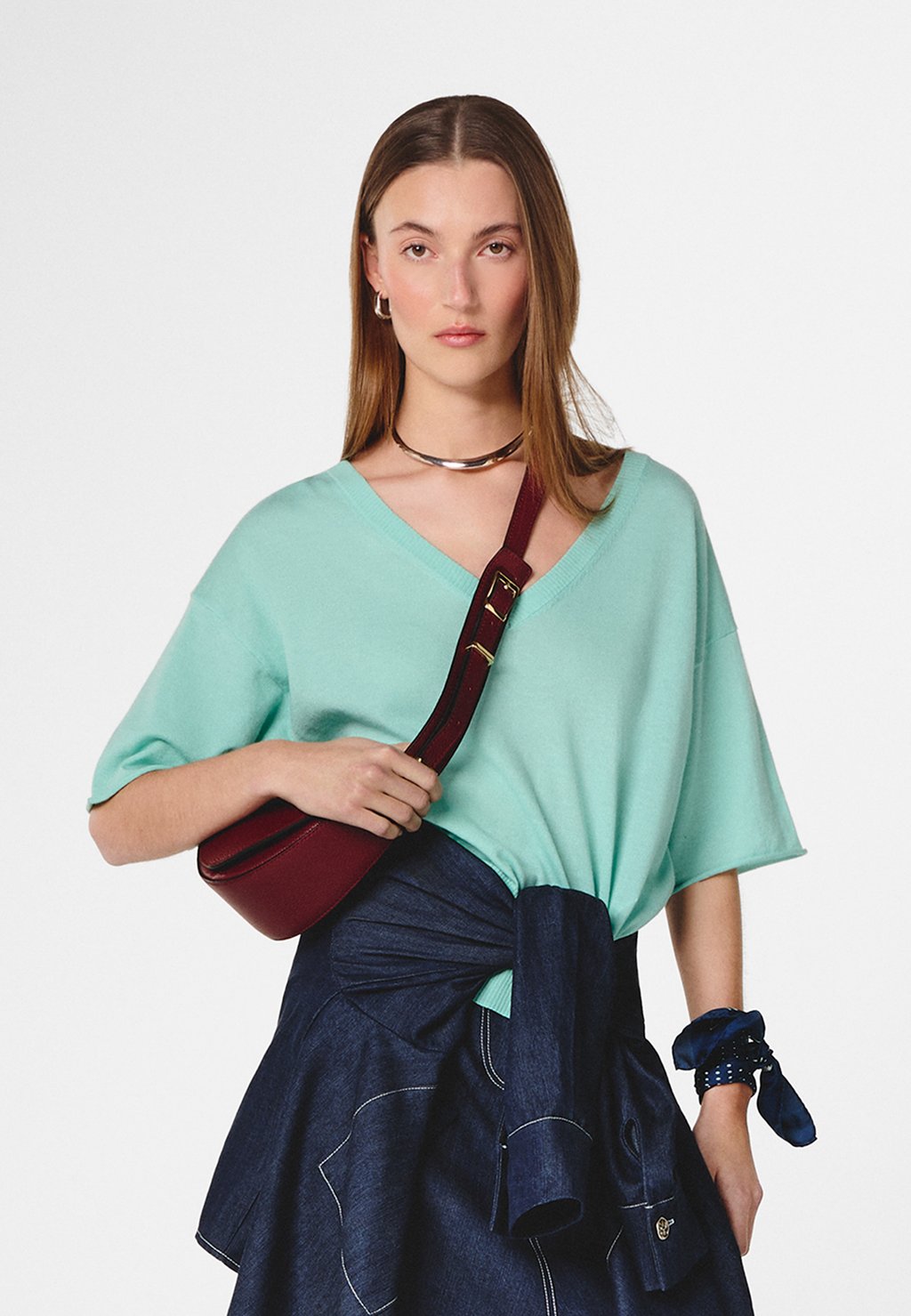 

Базовая футболка V-NECK Rodier, светло-зеленый