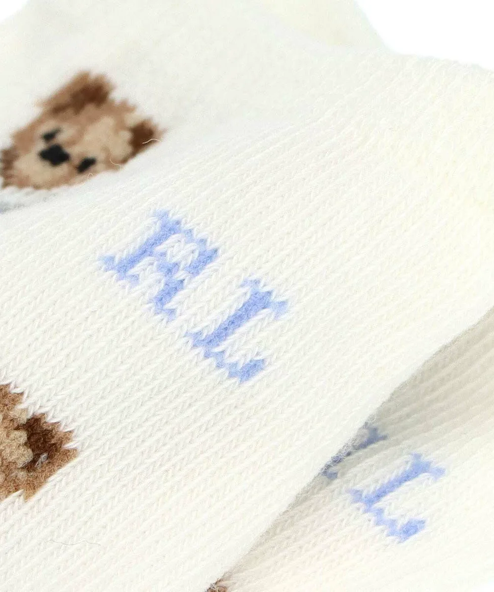 Детские носки Ralph Lauren Layette с принтом медведя Polo Ralph Lauren, 60. Ice Blue — фото 2