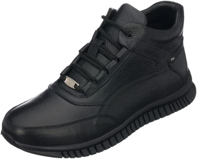 

Мужские кроссовки DALGALA большого размера, черная кожа, ручная работа, высокие модные кроссовки