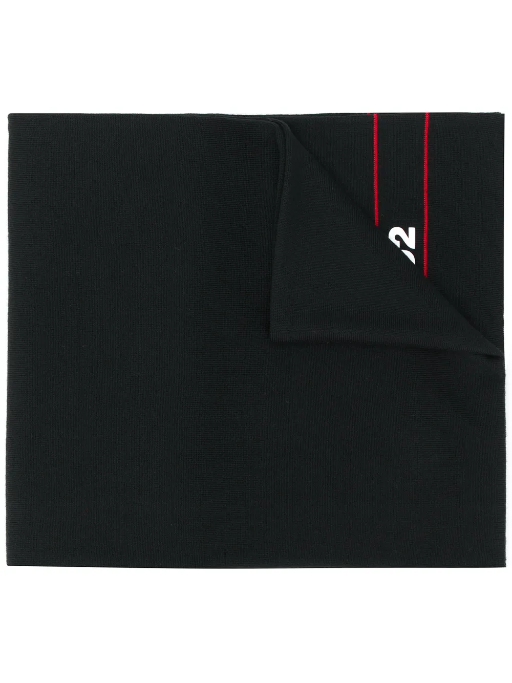 

Шарф с логотипом DSQUARED2, черный