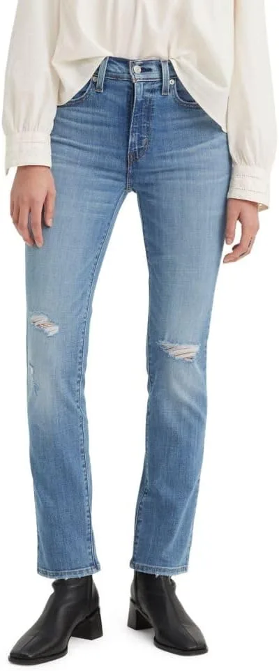 Levi's женские джинсы 724 High Rise Straight, синий