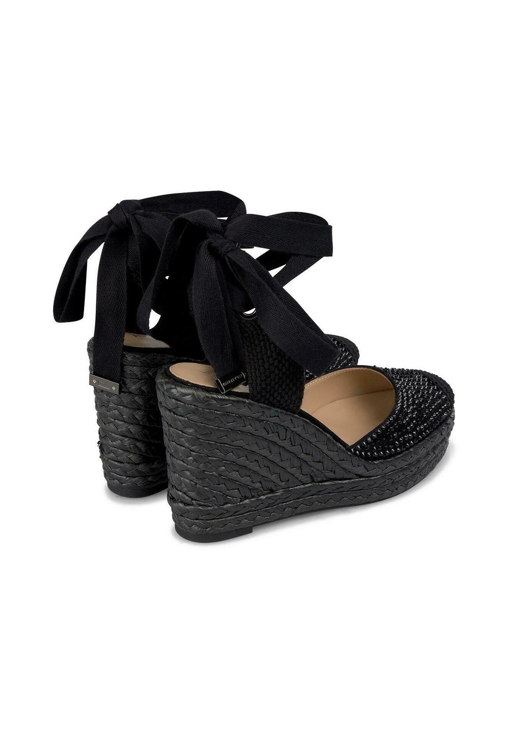 Босоножки на платформе CON PUNTERA REDONDEADA Y CIERRE CON CORDONES - High heels Alma en Pena, черный — фото 4