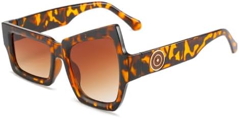 

Обычные забавные солнцезащитные очки для женщин, модные, для вечеринок, уличной моды, защита от УФ-излучения UV400, уникальные очки с индивидуальным стилем MTZJH, Leopard Tea