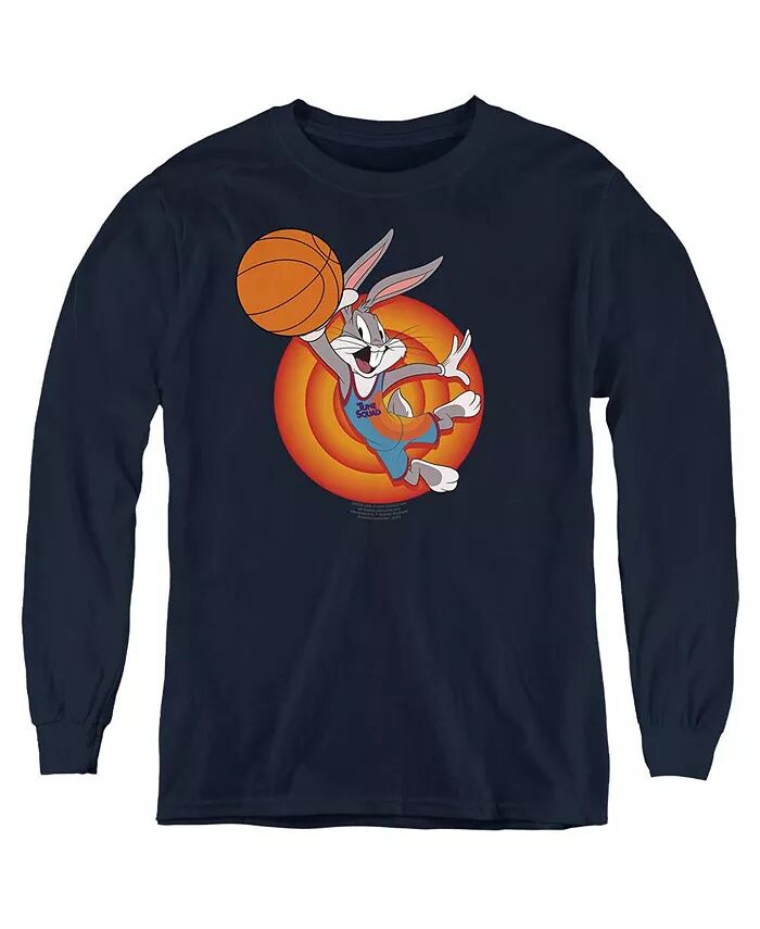 

Толстовка с длинным рукавом для мальчиков и подростков Bugs Slam Space Jam 2, синий