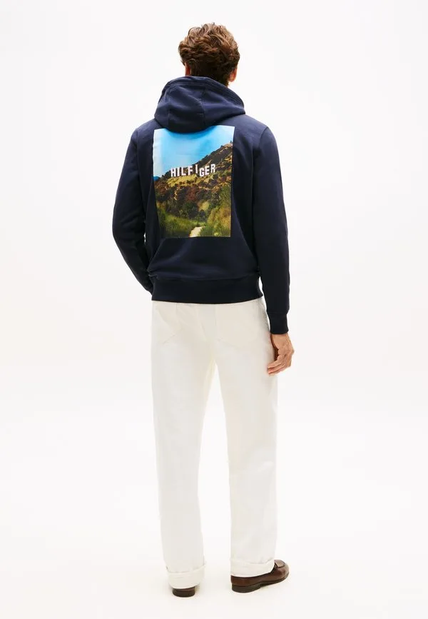 Худи с капюшоном из махровой ткани с завязками и фотопринтом Tommy Hilfiger, Desert Sky