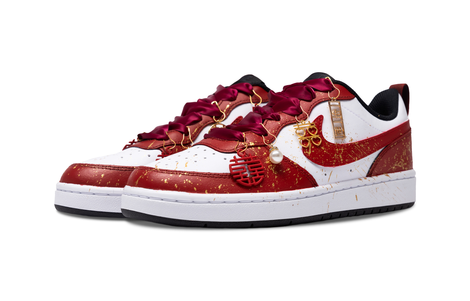 Кроссовки Nike Court Borough Low 2 Sauvignon Blanc противоскользящие износостойкие низкие для скейтбординга GS True Red, Тоска по тебе-Радость — фото 4