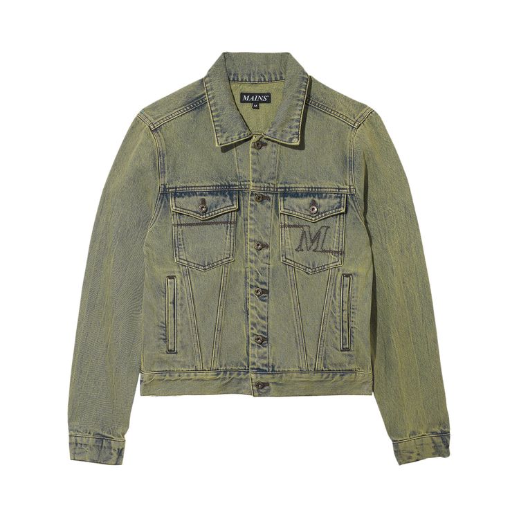 

Куртка MAINS Washed Denim Jacket 'Green', зеленый