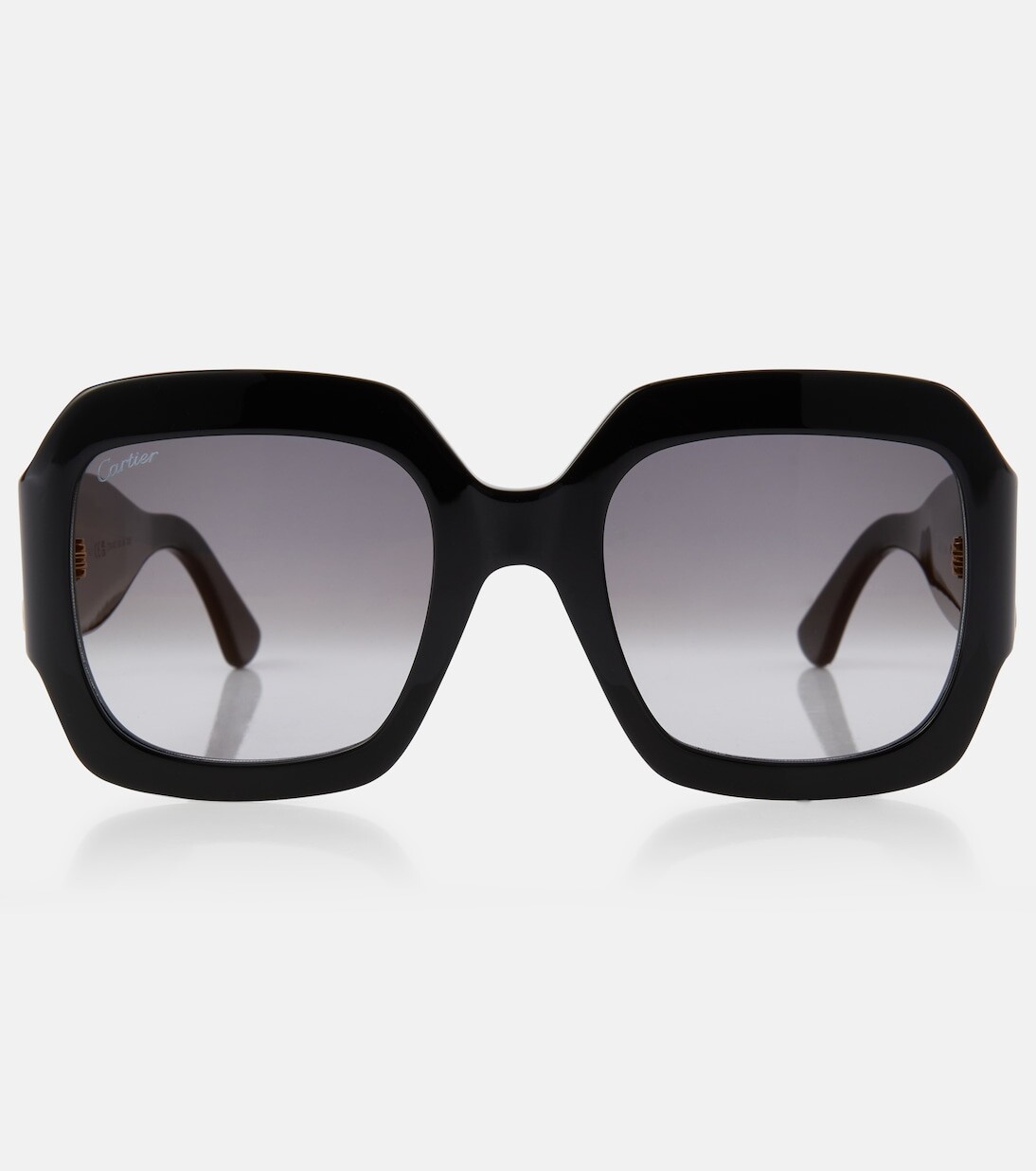 

Солнцезащитные очки signature в квадратной оправе Cartier Eyewear Collection, черный