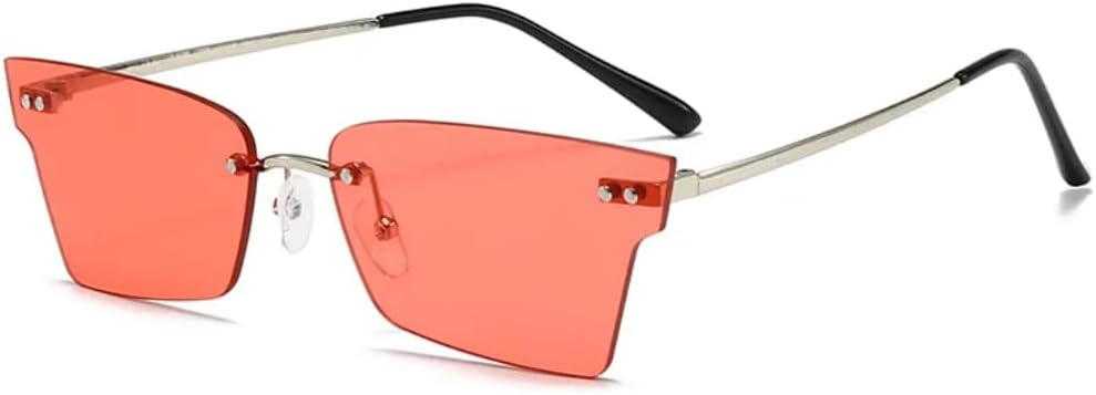 

Солнцезащитные очки без оправы, многоугольные, «кошачий глаз», для женщин и мужчин, маленькие солнцезащитные очки для женщин и мужчин, для летних путешествий VVTWSSW, 9