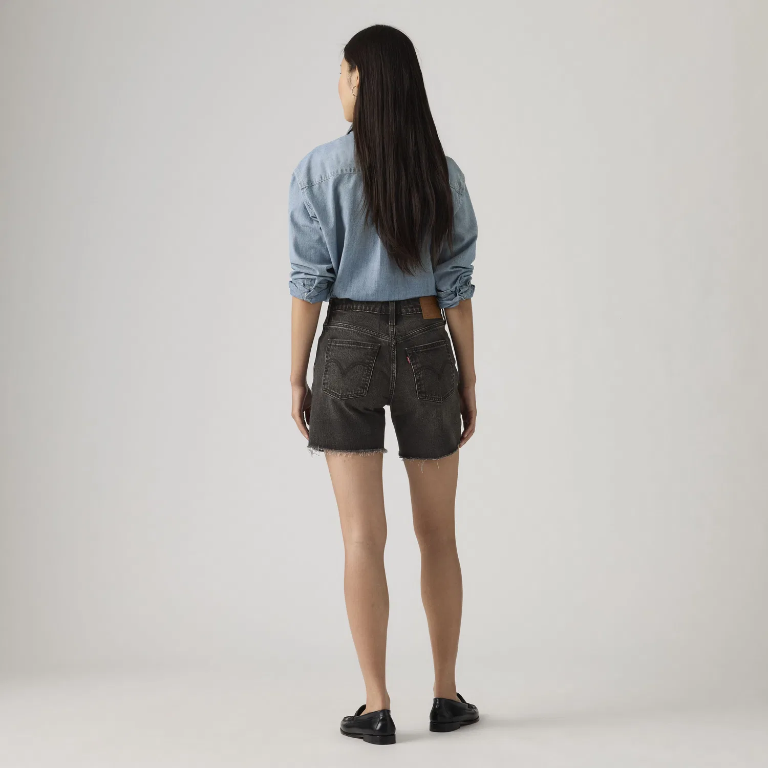 Женские шорты 501 до середины бедра Levi's, Black — фото 3