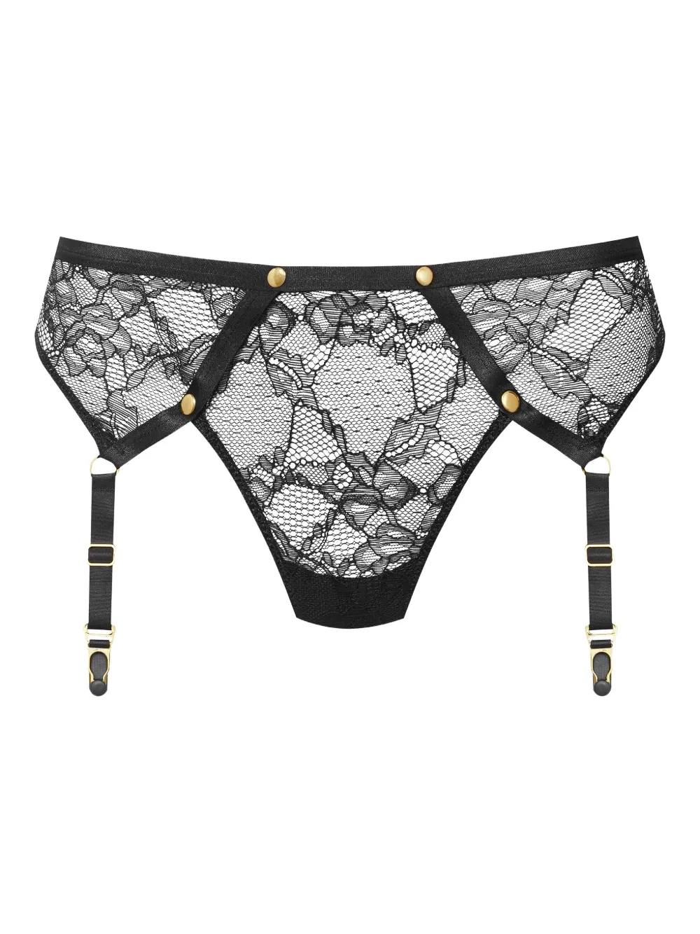 

Трусики-стринги с подвязками Jeux Magnétiqueslace Maison Close, черный