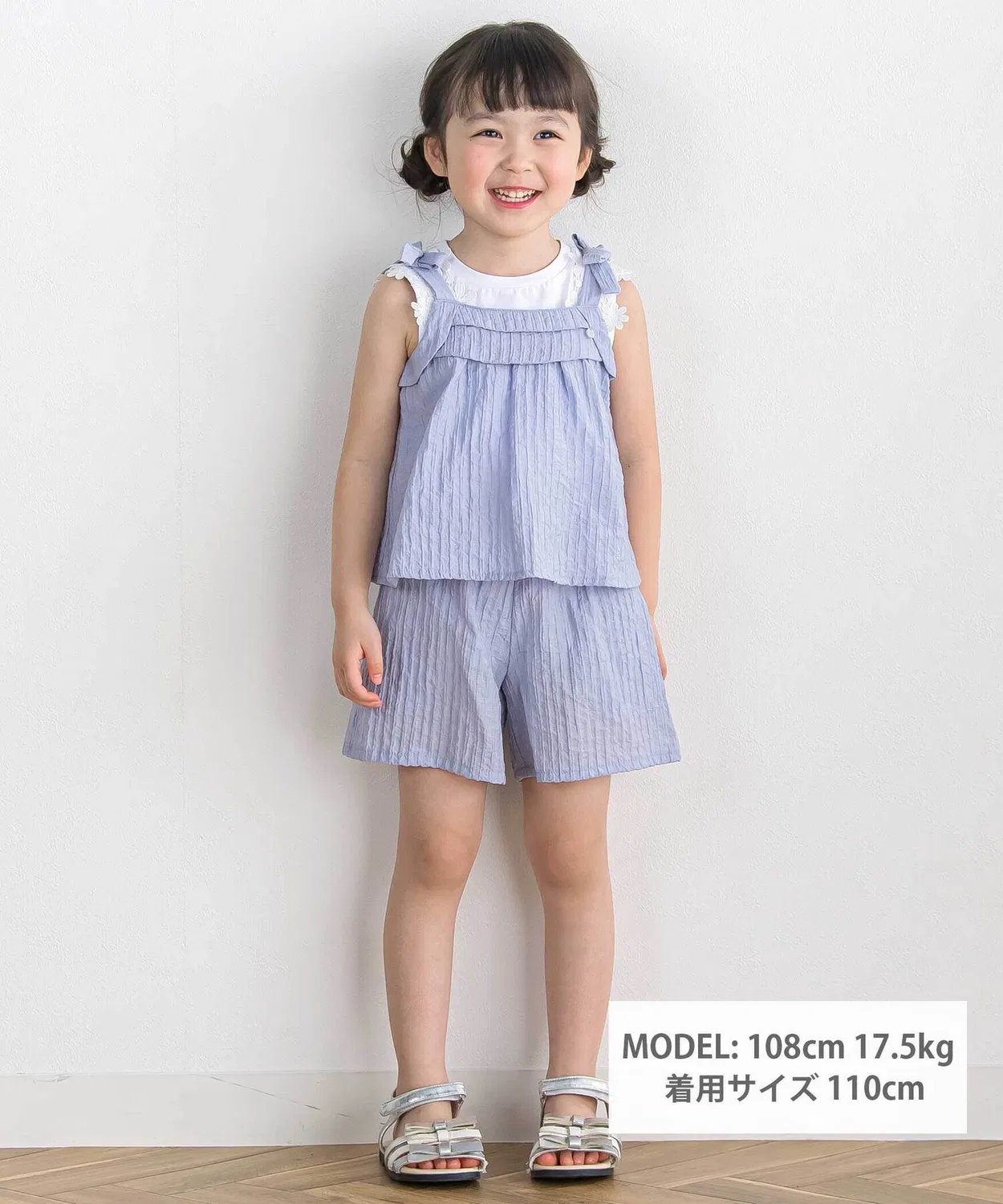 Детский комплект из туники и шорт из сатена с бантом BeBe Petits Pois Vert, Black — фото 2