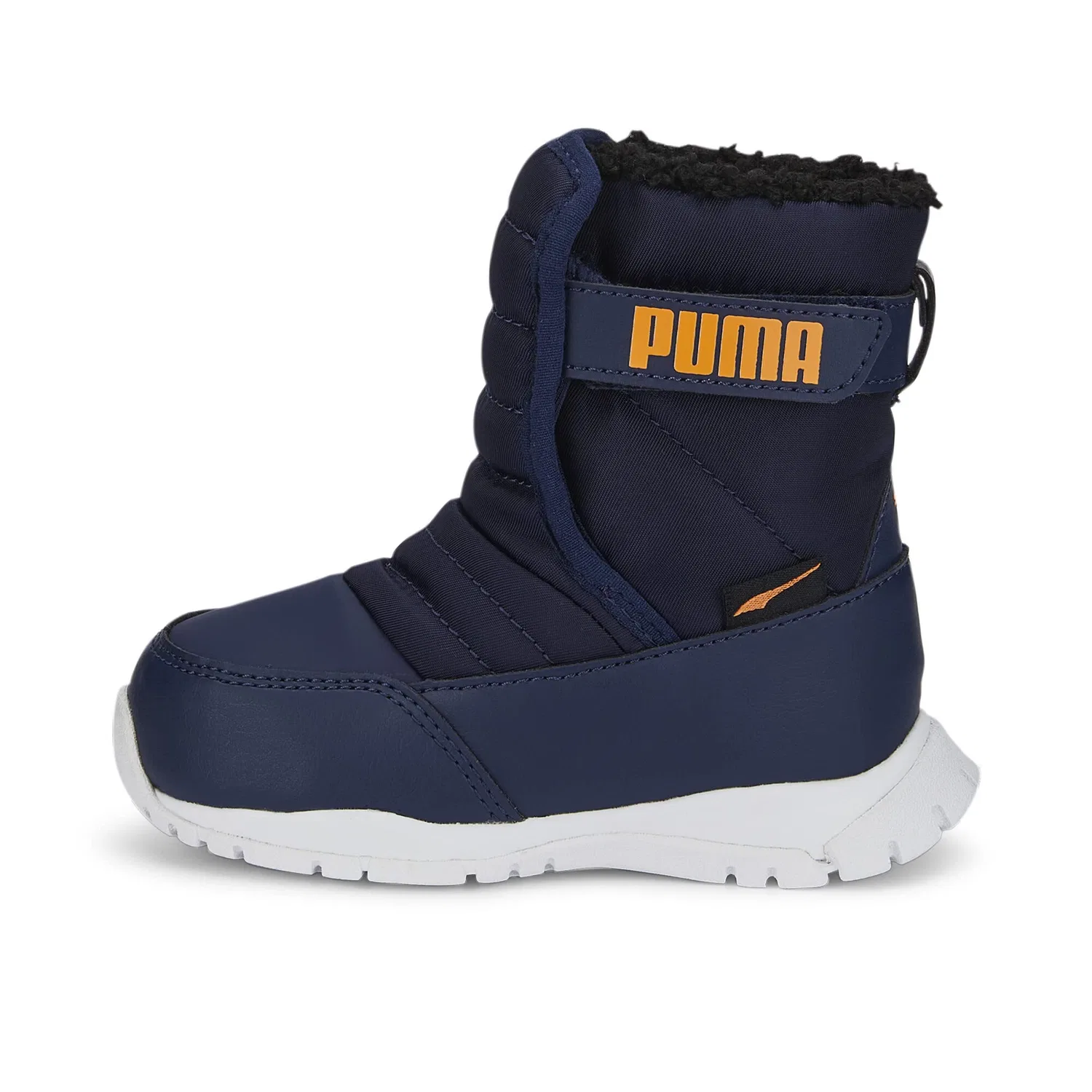 Детские ботинки для мальчиков зимние PUMA Nieve Boot Wtr Ac Inf, Vibrant Orange Peacoat — фото 3