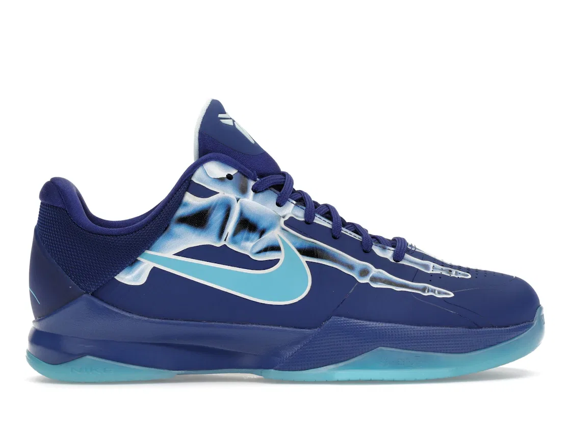 Детские кроссовки для мальчиков с рентгеновским принтом Nike Kobe 5, Deep Royal Blue/Baltic Blue/Glacier Blue