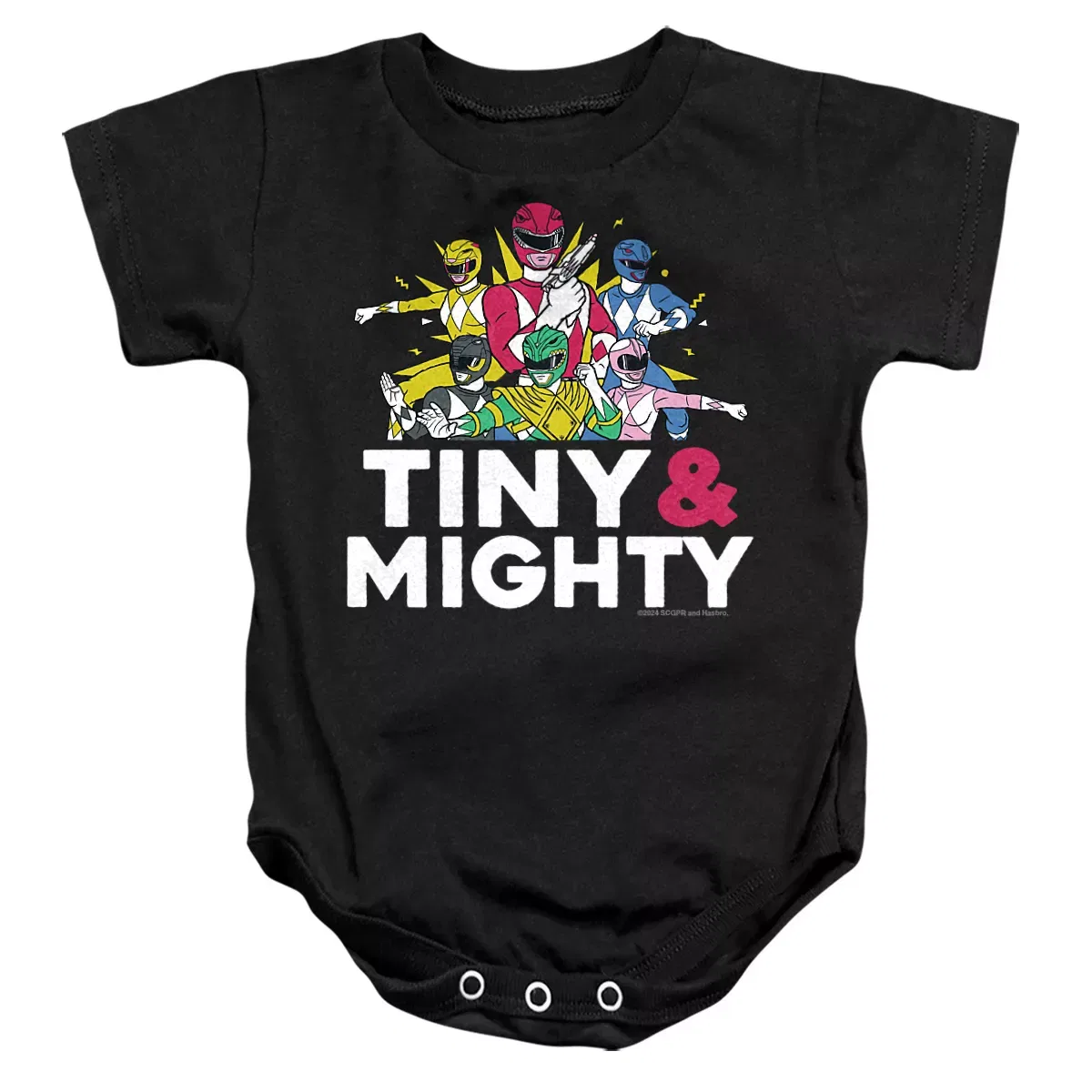 Детское боди с коротким рукавом Power Rangers Tiny And Mighty Infant Bodysuit Power Rangers, Black