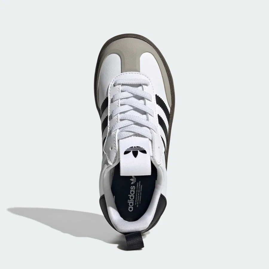 Кроссовки повседневные с эластичным язычком Adifom Samba 360 Kids adidas, Бело-черный — фото 4