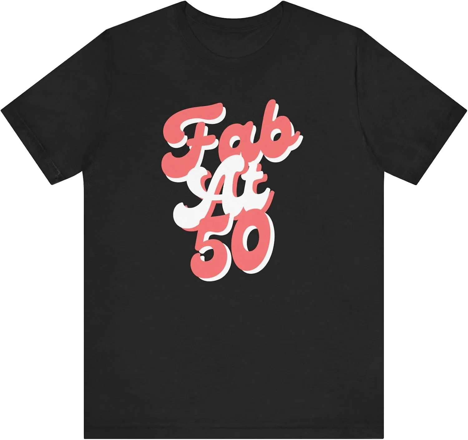 Футболка с принтом Fab at 50 Bella Canvas, Black