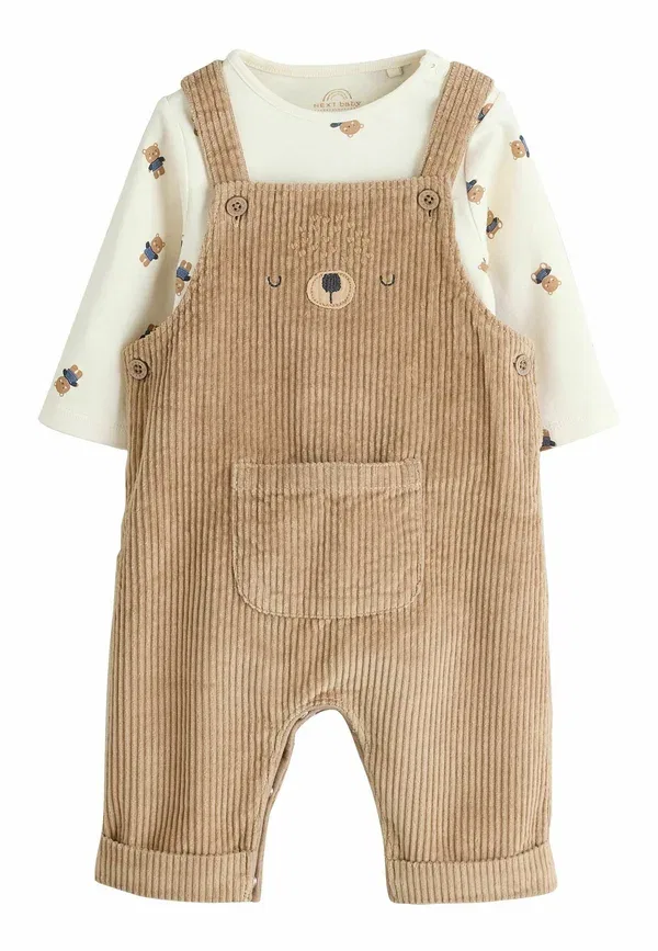 Комплект из боди и штанов с принтом Regular fit Next, Tan Brown Bear
