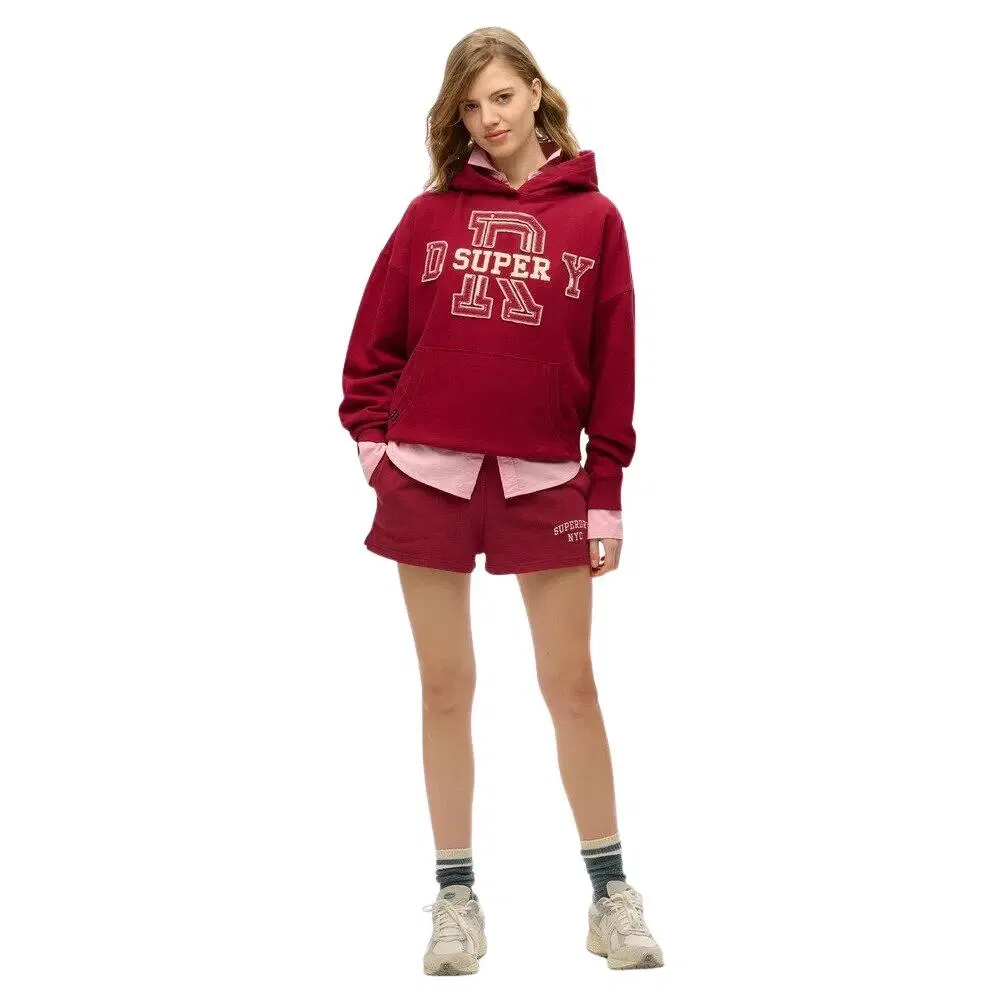 Женское худи с принтом Athletic Essentials Superdry, Bordeaux — фото 2