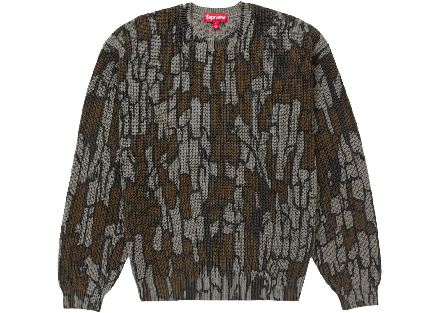Мужской свитер с принтом Supreme Old English Printed Sweater, Mossy Oak Trebark Camo — фото 2
