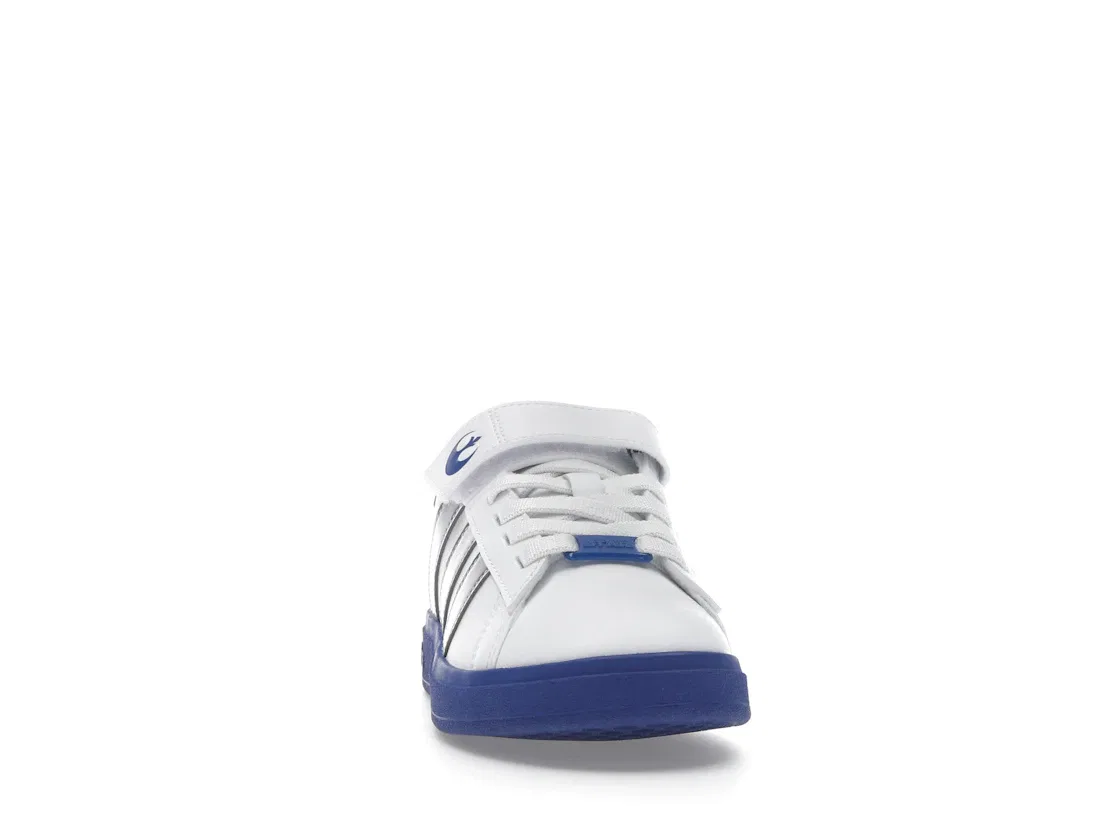 Детские кроссовки Lifestyle с принтом Star Wars R2-D2 Adidas Grand Court 2.0, Cloud White Silver Metallic Royal Blue — фото 2