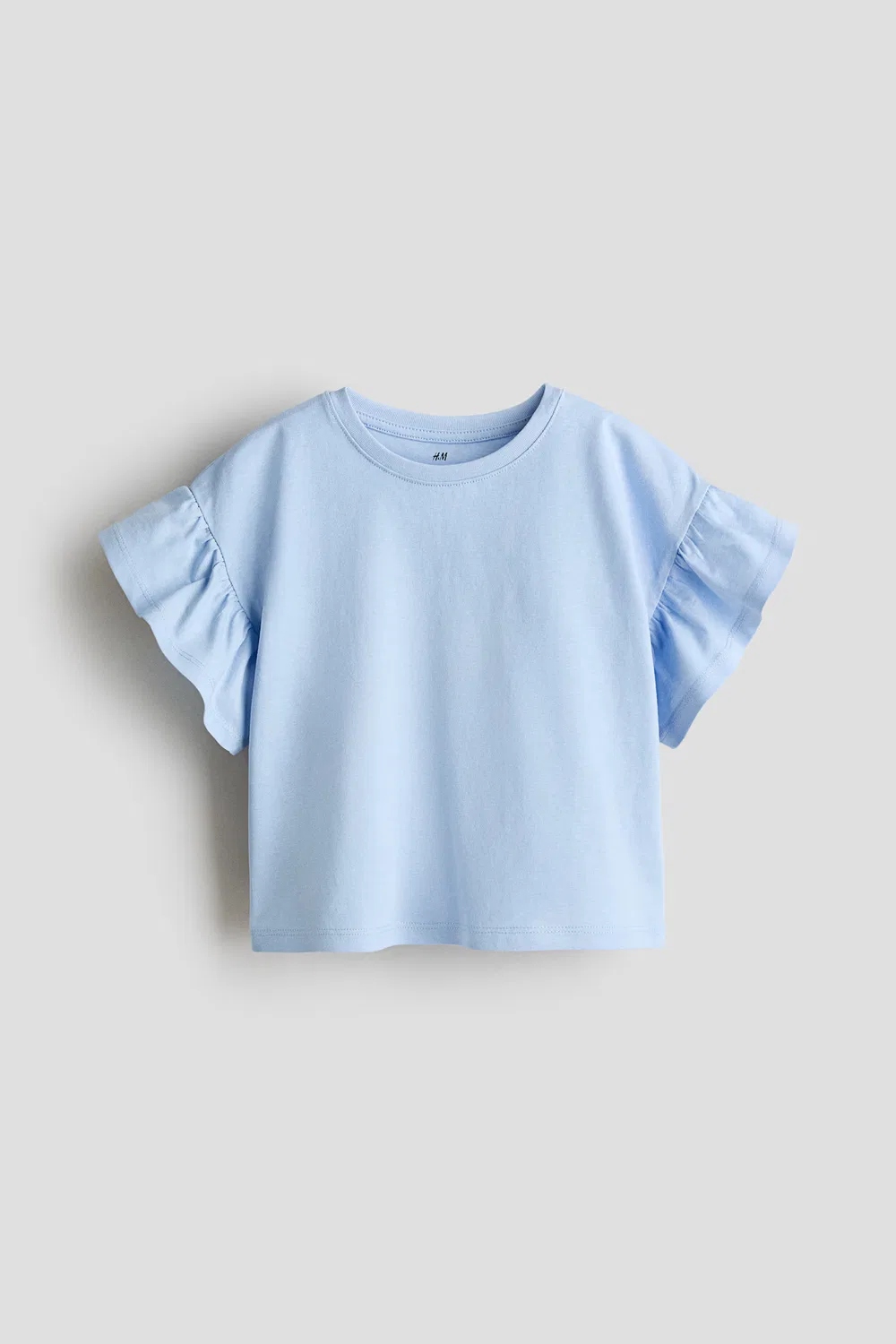 Рубашка с воланами на рукавах H&M, Hellblau