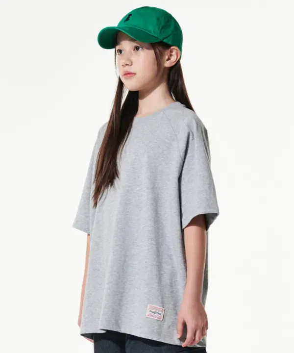 Футболка оверсайз с винтажной строчкой, Giant Fit, Takeasy Kids, меланжевый серый — фото 2
