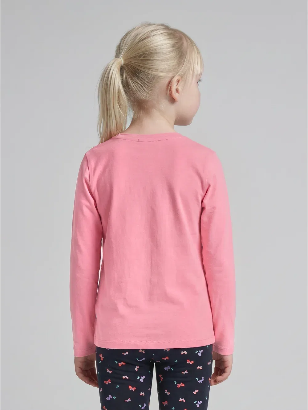 Футболка с длинными рукавами (T-shirt langarmshirt mit glitzer) Tom Tailor, Smooth Rose — фото 3