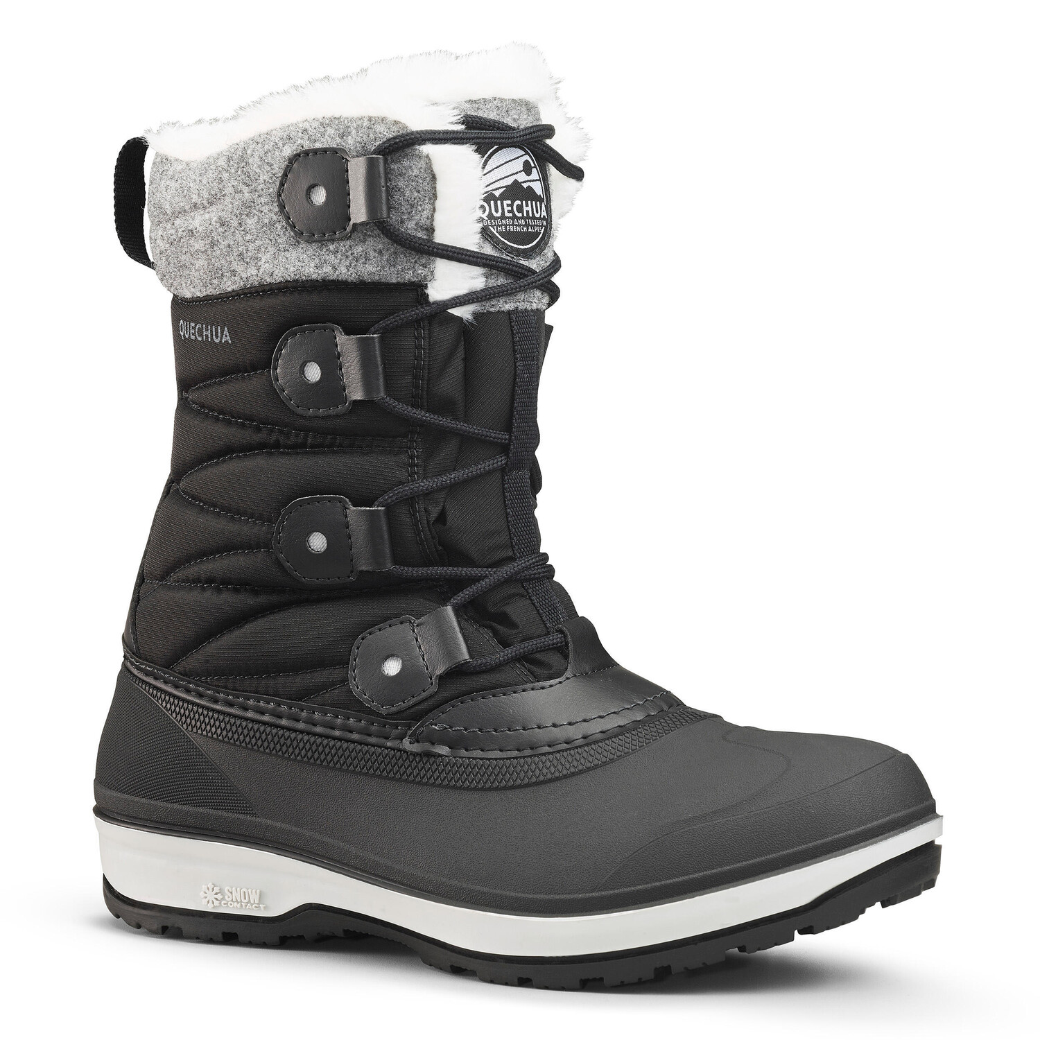Женские сапоги зимние Quechua SH500 X-Warm водонепроницаемые, черный — фото 2