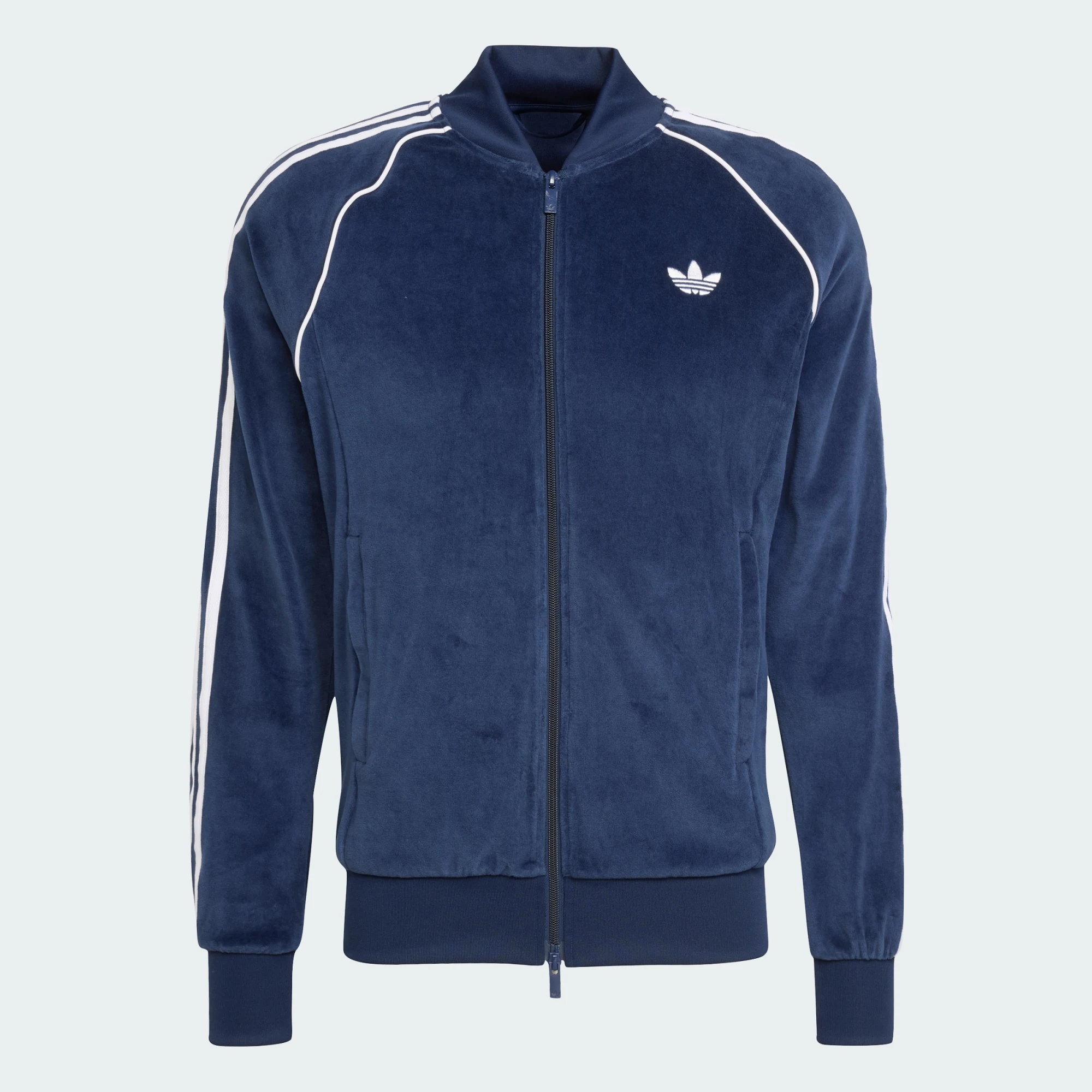 

Куртка спортивная Adidas Originals SST Adicolor Velour, темно-синий