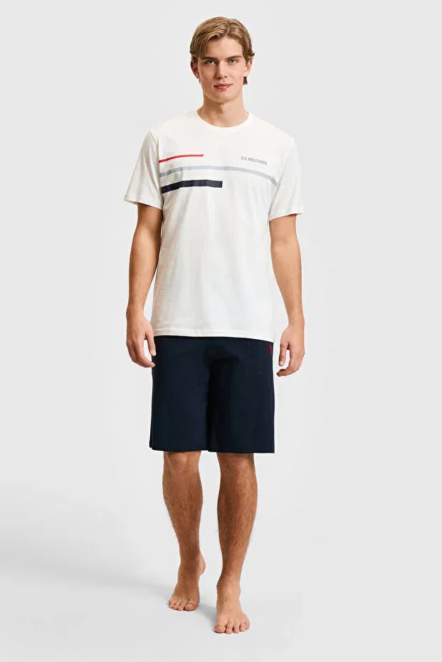 Мужской пижамный комплект с коротким рукавом U.S. Polo Assn., White