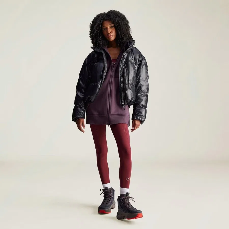 Женский утепленный пуховик Truenature Short Padded adidas by Stella McCartney, Черный — фото 3