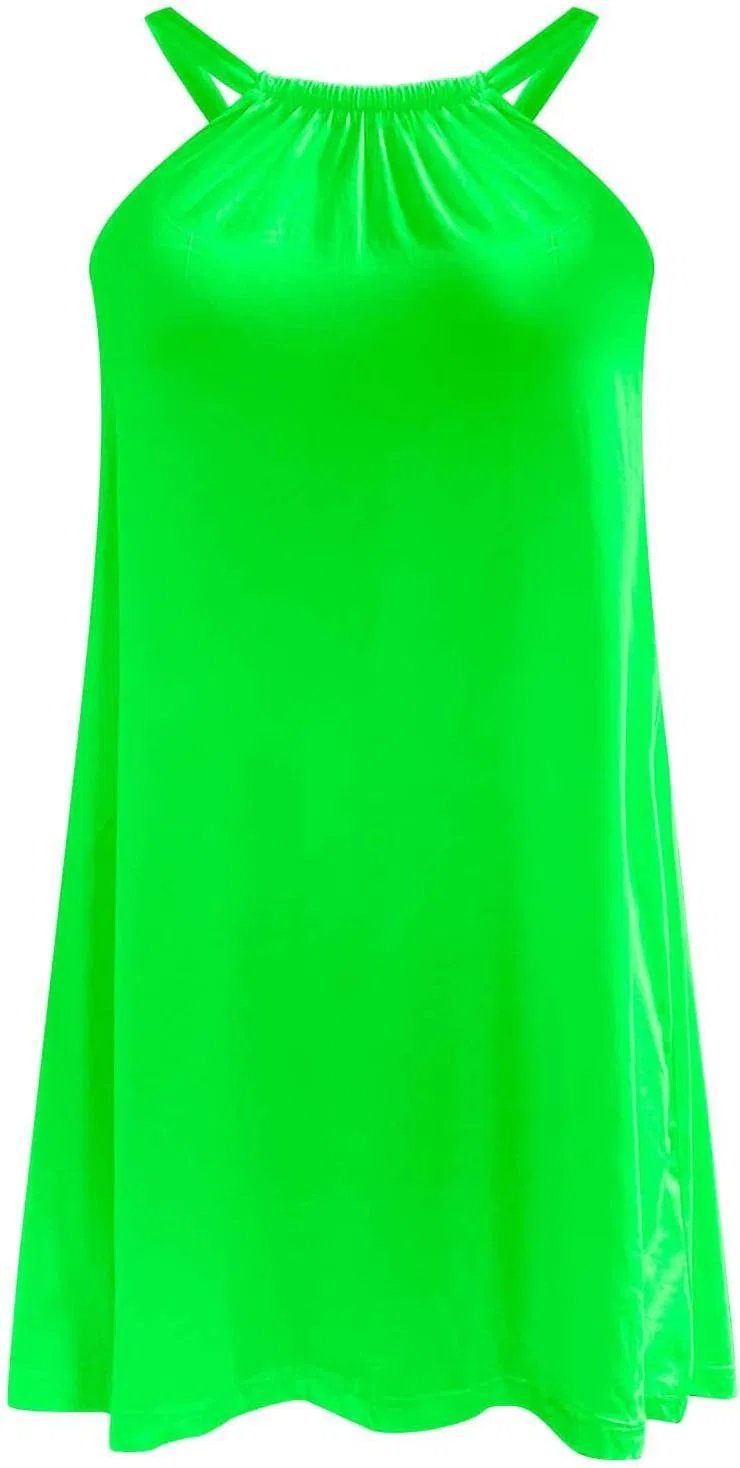 Женское летнее платье без рукавов с пышной юбкой, Mint Green — фото 3