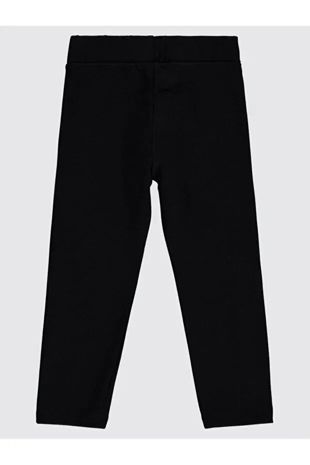 Детские леггинсы для девочек с принтом Glitter Striped Civil Girls, Black — фото 2