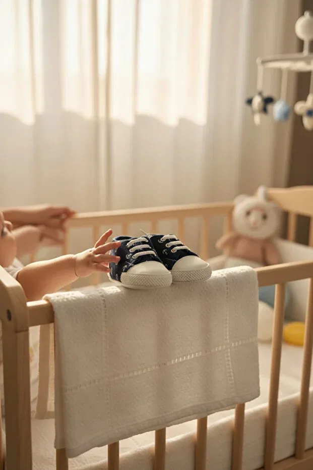 Детские спортивные туфли с принтом Baby sea anchor figured Balbeybi, Navy Blue — фото 2