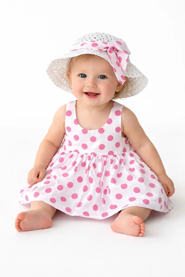Детское платье для девочек с принтом Sweet Summer Chicsy Baby, Pink — фото 3