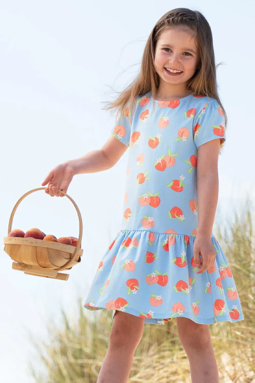 Платье с принтом Life's a Peach Kite, Blue — фото 3