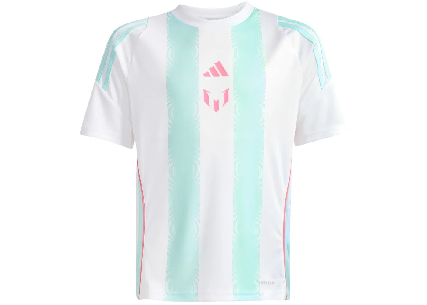 Детская футболка-джерси с логотипом Logo Jersey Adidas, цвет White/Semi Flash Aqua